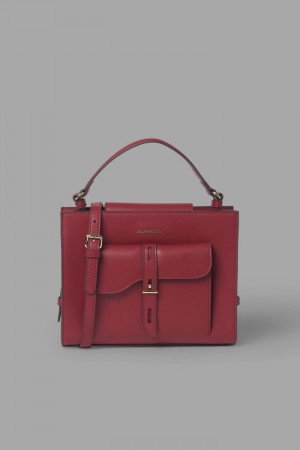 τσαντα La Martina γυναικεια Front Pocket-embellished δερματινα κοκκινα | CRV-1639