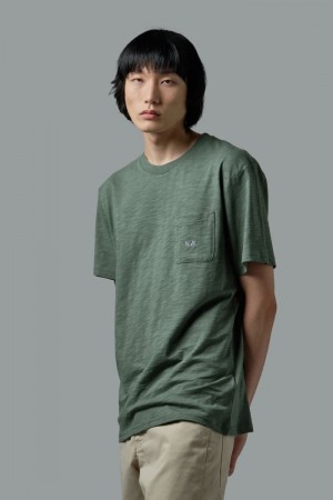 T Shirt La Martina ανδρικα Oversized 100% βαμβακερα Ελιά | VTB-1944