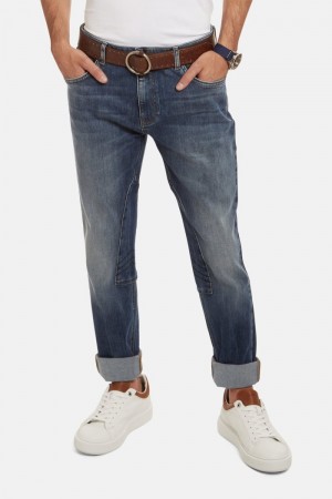 παντελόνι La Martina ανδρικα Slim-fit Stretch βαμβακερα μπλε σκουρο | DFG-1216
