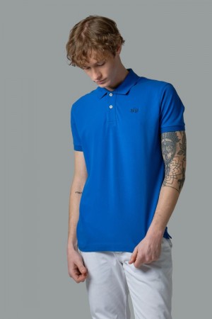 Μπλουζακια Πολο La Martina ανδρικα Slim-fit Stretch Piqué μπλε | YYR-5570
