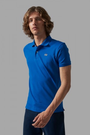 Μπλουζακια Πολο La Martina ανδρικα Slim-fit μπλε | JXK-3058